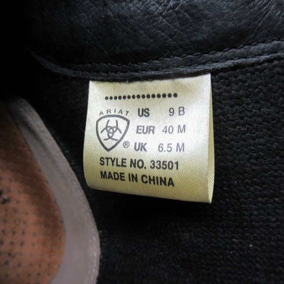 Ariat Boots Womens 9 B Black Leather Lace Kiltie 33501 Riding Heritage Lacer - Picture 10 of 15